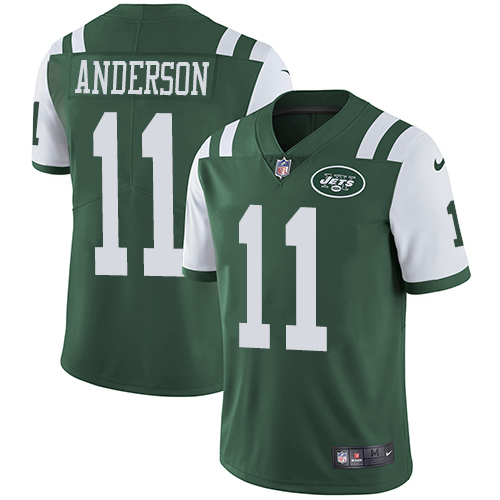 Nike Jets #11 Robby Anderson Green Team Color Men's Stitched NFL Vapor Untouchable Limited Jersey